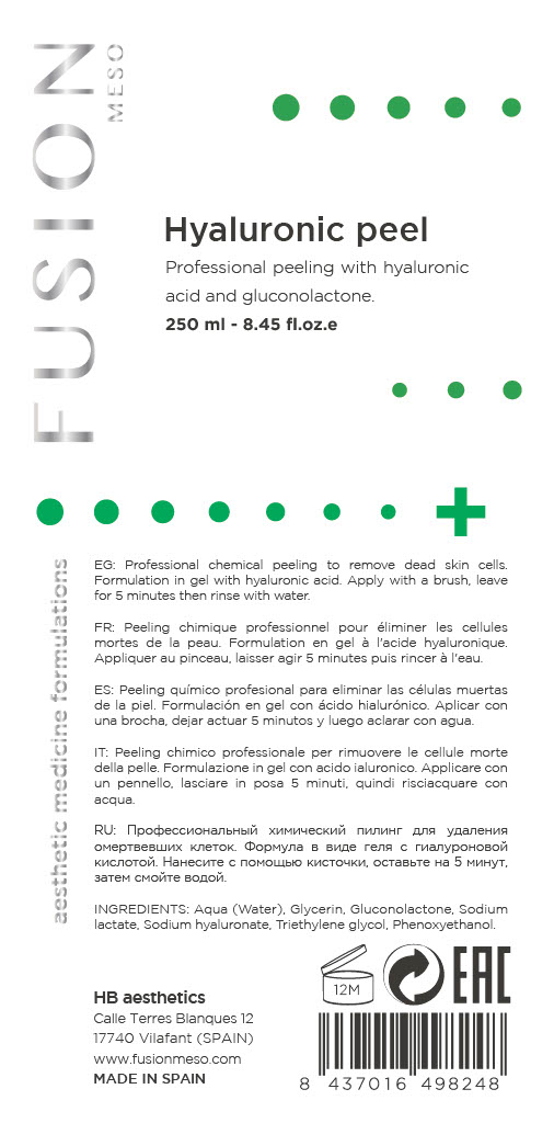 F039 Hyaluronic peel FusionMeso - peeling enzimatic cu acid hialuronic si polihidroxi acizi - imagine 2