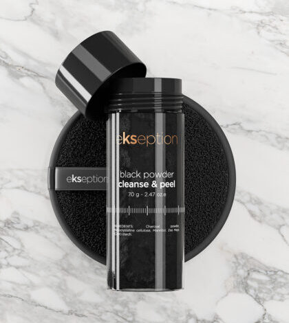 E077 Black Powder Detox & Peel Ekseption- pudră exfoliantă si detoxifiantă cu particule